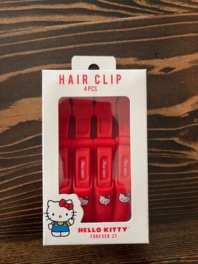 Forever 21 Hello Kitty Red Kids Hair Clips - 4 Pack